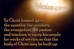 Warren Camp's custom Scripture picture of Ephesians 4:11–12 NIV