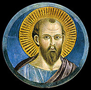 Photo of painting by Giotto titled 'Saint Paul,' c. 1290s
