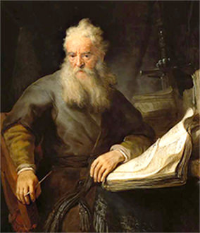 Photo of painting by Rembrandt titled 'Apostle Paul,' c. 1633
