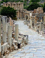 Click to enlarge this photo of Curetes Street in Ephesus, Turkey, today. Photo of Curetes Street in Ephesus, Turkey, today
