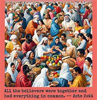 Click to enlarge Warren Camp's custom Scripture picture of Acts 2:44. Warren Camp's custom Scripture picture of Acts 2:44