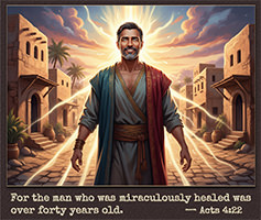 Click to enlarge Warren Camp's custom Scripture picture of Acts 4:22. Warren Camp's custom Scripture picture of Acts 4:22