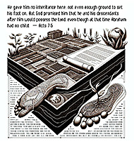 Click to enlarge Warren Camp's custom Scripture picture of Acts 7:5. Warren Camp's custom Scripture picture of Acts 7:5