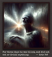 Click to enlarge this picture of Saul being blinded. Picture of Saul being blinded