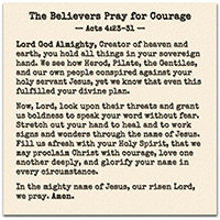 Click to enlarge Warren Camp's paraphrasing of the believers' prayer: Acts 4:23–31. Warren Camp's paraphrasing of the believers' prayer: Acts 4:23–31