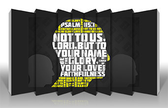 Click to enlarge Warren's custom artwork of Psalm 115:1a. Warren's custom artwork of Psalm 115:1a