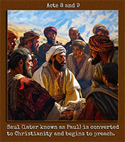 Click to enlarge this picture of converted Saul preaching. Picture of converted Saul preaching