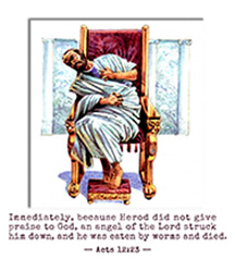 Click to enlarge this picture of Acts 12:23. Picture of Acts 12:23