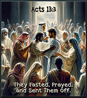 Click to enlarge this picture of Acts 13:3. Picture of Acts 13:3