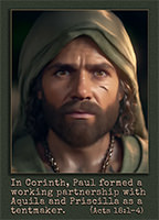 Click to enlarge this picture of Paul's accomplishments in Acts 18:1–4. Picture of Paul's accomplishments in Acts 18:1–4