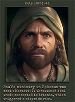 Click to enlarge this picture of Paul's accomplishments in Acts 19:23–41. Picture of Paul's accomplishments in Acts 19:23–41