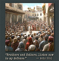 Click to enlarge this picture of Acts 22:1 in action. Picture of Acts 22:1 in action