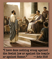 Click to enlarge this picture of Acts 25:8 in action. Picture of Acts 25:8 in action