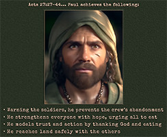Click to enlarge this picture of Paul's accomplishments in Acts 27:27–44. Picture of Paul's accomplishments in Acts 27:27–44