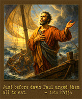 Click to enlarge this picture of Acts 27:33a in action. Picture of Acts 27:33a in action