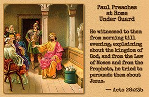 Click to enlarge Warren Camp's custom Scripture picture of Acts 28:23b.' Warren Camp's custom Scripture picture of Acts 28:23b'