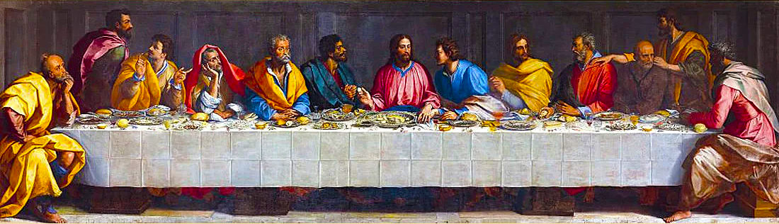 L'ultima Cena,' 1582 oil on canvas by Allisandro Allori, 7.5 feet tall, 24.5 feet wide...