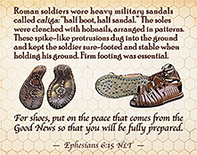 Warren Camp's custom Scripture picture of Ephesians 6:15 NIV