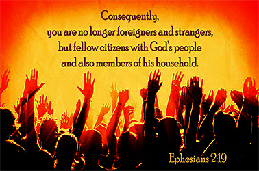 Click to enlarge Warren Camp's custom Scripture picture of Ephesians 2:19 NIV. Warren Camp's custom Scripture picture of Ephesians 2:19 NIV