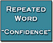Image of repeated word 'confidence'
