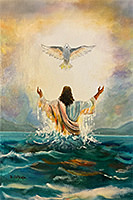 Open and print Warren Camp's Scripture Picture of Jesus' Baptism. Warren Camp's Scripture Picture of Jesus' Baptism