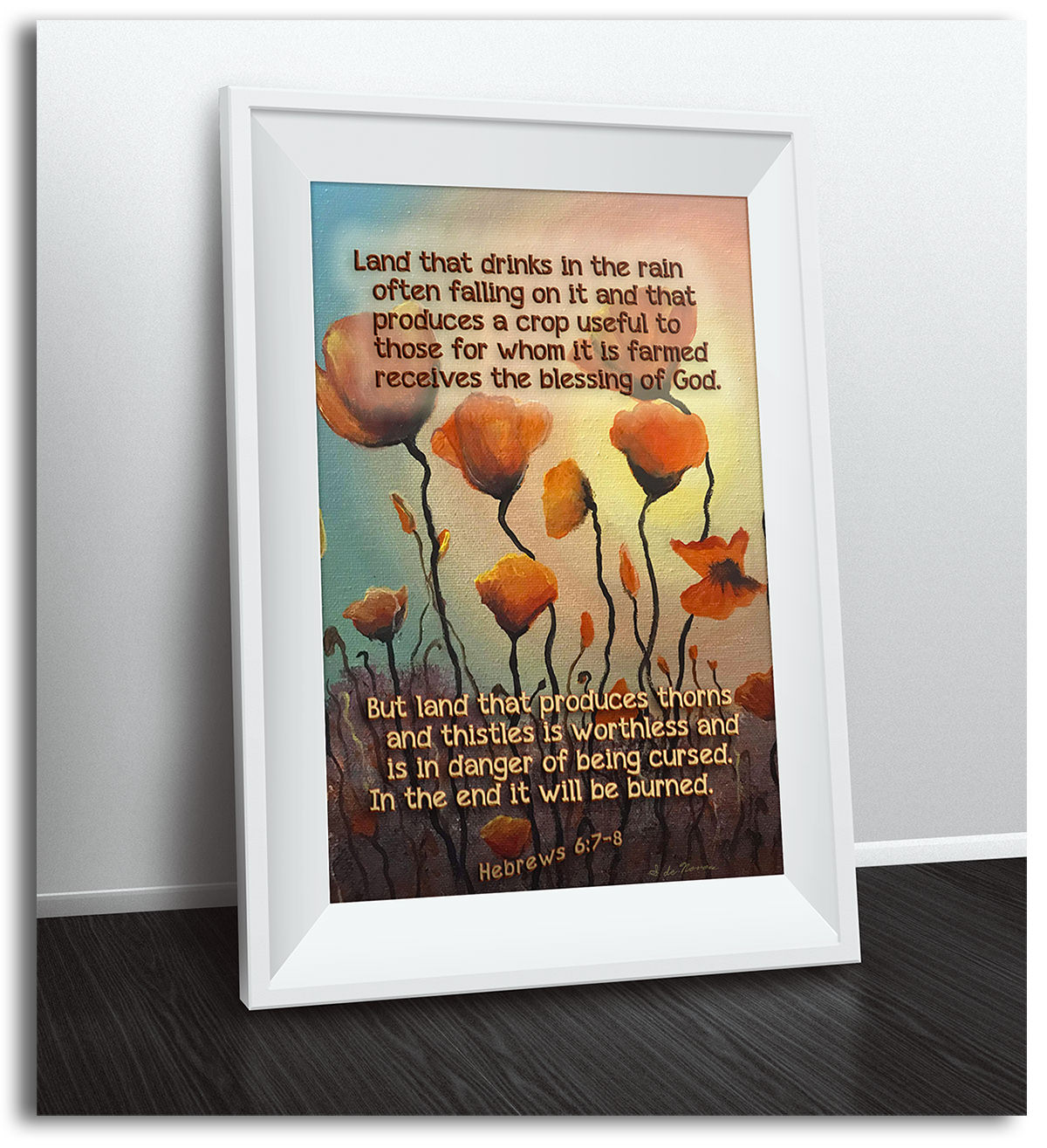Scripture picture of Hebrews 6:7-8, emphasizing the biblical image of two kinds of soil