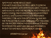 Warren Camp's custom Scripture of Hebrews 11:35-37