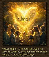 Click to enlarge Warren 's AI picture of God's loving children: Acts 3. Warren 's AI picture of God's loving children: Acts 3