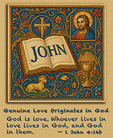 Click to enlarge Warren Camp's styled image of 'Love Originates in God.' Warren Camp's styled image of 'Love Originates in God'