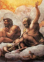 'The Apostles Peter and Paul (detail)' painting by Antonio da Correggio
