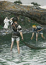 'Calling of Saint Peter and Saint Andrew' painting by James Tissot