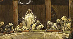 'Christ Appears in the Upper Room' painting by James Tissot