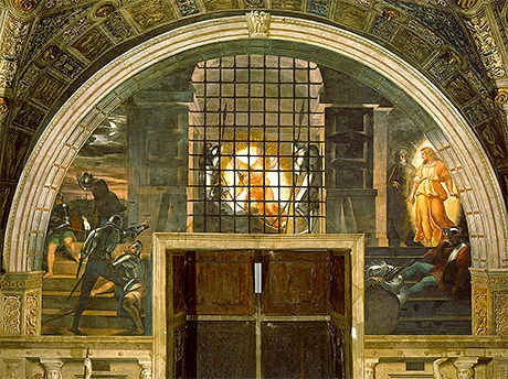'Deliverance of Saint Peter' painting by Raphael