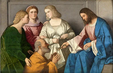 'Christ Giving the Keys to Saint Peter' painting by Vincenzo Catena