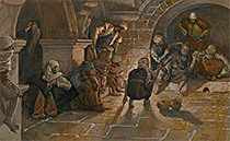 'The Second Denial of Saint Peter' painting by James Tissot