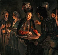 'Denial of Saint Peter' painting by Adam de Coster