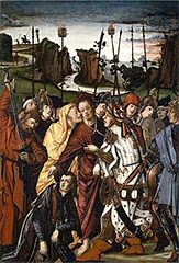 'The Taking of Christ' oil-on-panel painting by Rodrigo and Francisco de Osona