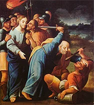 'The Kiss of Judas'  oil-on-canvas painting by José Joaquim da Rocha