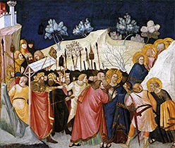 'The Capture of Christ' fresco painting by Pietro Lorenzetti
