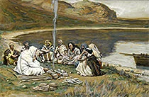 'Meal of Our Lord and the Apostles' painting by James Tissot