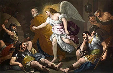 'The Liberation of St Peter' painting by Luca Giordano