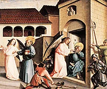'The Liberation of Saint Peter' painting by Konrad Witz