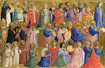 'Mary with the Apostles' painting by Fra Angelico