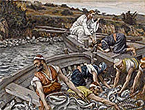 'The Miraculous Draught of Fishes' painting by James Tissot