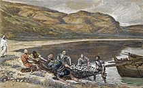 'The Second Miraculous Draught of Fishes' painting by James Tissot