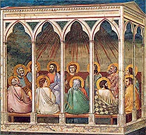 'Pentecost' fresco painting by Giotto di Bondone