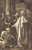 'St Peter and St John Healing a Cripple' engraving by Albrecht Dürer