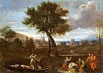 'Peter Baptizes Cornelius' painting by Giovanni Francesco Grimaldi