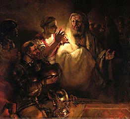 'The Denial of Saint Peter' painting by Rembrandt