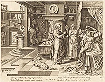 'Saint Peter Healing Aeneas at Lydda' engraving by Philip Galle